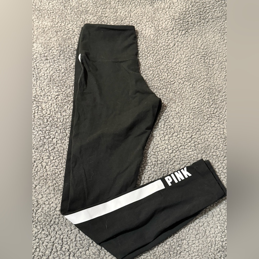 Victoria’s Secret PINK Full-Length Leggings –‎ Black/White 🖤🤍